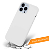 Soft Solid Silicone Case (Full Buttom Cover) - WHITE for iPhone 13 Pro Max (Only Ground Shipping)