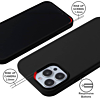 Soft Solid Silicone Case (Full Buttom Cover) - BLACK for iPhone 13 Pro (Only Ground Shipping)