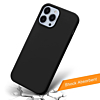 iPhone 13 Mini Soft Solid Silicone Case (Full Buttom Cover) - BLACK (Only Ground Shipping)