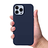 iPhone 13 Mini Soft Solid Silicone Case (Full Buttom Cover) - MIDNIGHT BLUE (Only Ground Shipping)