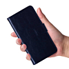 Leather Wallet Case with Card Slot - DARK BLUE for iPhone 12 Pro Max (Only Ground Shipping)