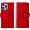 iPhone 13 Mini Leather Wallet Case with Card Slot - RED (Only Ground Shipping)