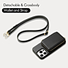 xBase by PowerPeak - Crossbody Zipper Purse for iPhone 14 Pro Max - (BLACK) (Only Ground Shipping)