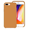 Soft Solid Silicone Case (Full Buttom Open) - PEANUT BROWN for iPhone 8P / 7P (Only Ground Shipping)