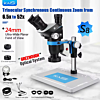 Kaisi S8 Trinocular Stereo Microscope 6.5x-52x Magnification with Base Plate (Only Ground Shipping)