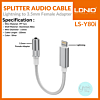 LDNIO LSY80i Lightning to AUX Female Audio Adapter / (WHITE) (Only Ground Shipping)