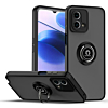 Moto G Stylus 5G 2023 Hard PC Rear / Soft TPU Colorful Border Case with I-ring Holder - BLACK (Only Ground Shipping)