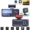 Night Vision Full HD Dash Cam with (1540 mAh) Battery (1280*720P / 30FPS) (Front / In-Cabin / Tail Camera) (Only Ground Shipping)