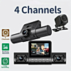 Dual Wide Angle Full HD Dash Cam with (1500 mAh) Battery (1280*720P / 30FPS) (Front / In-Cabin / Tail Camera) (Only Ground Shipping)