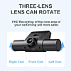 Dual Wide Angle Full HD Dash Cam with (1500 mAh) Battery (1280*720P / 30FPS) (Front / In-Cabin / Tail Camera) (Only Ground Shipping)