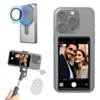 Magnetic Selfie Monitor Screen Wireless Vlog Display for iPhone Android Rear Camera Selfie Live Streaming (4.02 Inch) (Gunmetal)