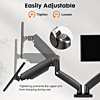 Adjustable Dual Monitor Stand with TESA Mouth 13''-32'' (BLACK) (Only Ground Shipping)