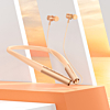 LDNIO N01 High Quality Neckband Headphones 5.3 Wireless (500 mAh) (PINK / GOLD) (Only Ground Shipping)