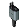 Onten 4in1 Retractable Car Charger with Built In USB C and USB L Fast Charging Cable (3ft) (60W) (Only Ground Shipping)