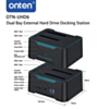 Onten Dual Bay External Hard Drive Docking (Supports 2.5'' and 3.5'') (Only Ground Shipping)