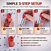 Peg Red Hook Locks with One Key to Open (6mm) (Pack of 100) (Only Ground Shipping)