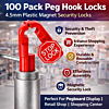 Peg Red Hook Locks with One Key to Open (6mm) (Pack of 100) (Only Ground Shipping)