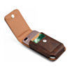 Leather Magnetic Vertical Pouch W Belt Clip Case-BROWN (Only Ground Shipping)