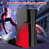 Faceplate Cover (BLACK & RED) (4 Piece Set) for PlayStation 5 Slim Disc Edition (NO LOGO) (Only Ground Shipping)