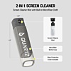 QUARTZ Portable Screen Cleaner with Microfiber Coated Body and Acrylic Cover