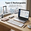 63 Keys Foldable Bluetooth Keyboard with Touchpad (SILVER) (Only Ground Shipping)