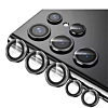 Metal Ring with HD Tempered Glass for Galaxy S23 Ultra (BLACK)