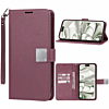 Elegant Leather Wallet Case with Wristlet Strap - ROSE GOLD for Galaxy S25E (Only Ground Shipping)