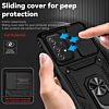 Galaxy A73 5G Dual Layers Hybrid Case with Metal Ring And Camera Protector - BLACK (Only Ground Shipping)