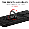 Galaxy A73 5G Dual Layers Hybrid Case with Metal Ring And Camera Protector - BLACK (Only Ground Shipping)