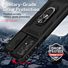 Galaxy A73 5G Dual Layers Hybrid Case with Metal Ring And Camera Protector - BLACK (Only Ground Shipping)