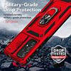 Galaxy A25 5G Dual Layers Hybrid Case with Metal Ring And Camera Protector - RED (Only Ground Shipping)