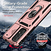 Galaxy A73 5G Dual Layers Hybrid Case with Metal Ring And Camera Protector - ROSE GOLD (Only Ground Shipping)