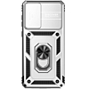 Galaxy A73 5G Dual Layers Hybrid Case with Metal Ring And Camera Protector - SILVER (Only Ground Shipping)