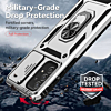 Galaxy A73 5G Dual Layers Hybrid Case with Metal Ring And Camera Protector - SILVER (Only Ground Shipping)