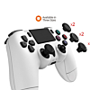 Dobe Bluetooth Controller (WHITE) PlayStation 4 / PC (Only Ground Shipping)