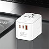 LDNIO Z6 (65W) 3 USB Ports GaN All in One Universal Travel Adapter (Integrated US/UK/EU/AU) (Only Ground Shipping)