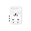 LDNIO Z9 (20W) 3 USB Ports GaN All in One Universal Travel Adapter (Integrated US/UK/EU/AU) (Only Ground Shipping)