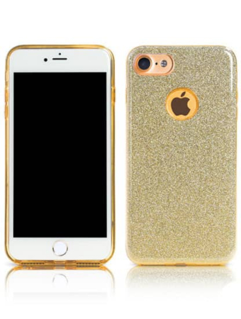 Shiny Film Material Innovation TPU Case - GOLD for iPhone 8P / 7P (Only Ground Shipping)
