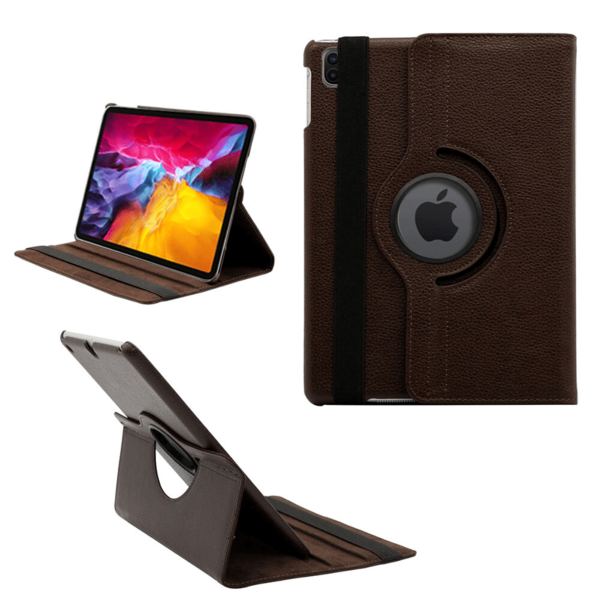 iPad Pro 12.9 (3rd / 4th / 5th) 360 Degree Rotating Leather Swivel Stand Case - BROWN