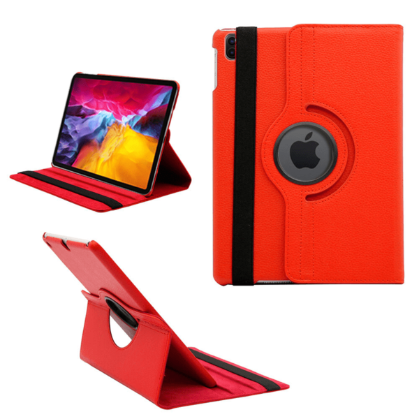 iPad Pro 12.9 (3rd / 4th / 5th) 360 Degree Rotating Leather Swivel Stand Case - RED