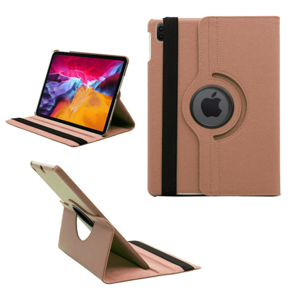 iPad Pro 12.9 (3rd / 4th / 5th) 360 Degree Rotating Leather Swivel Stand Case - ROSE GOLD