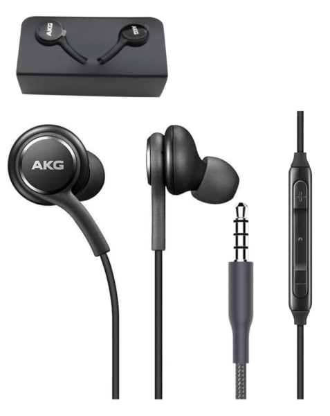 AKG Galaxy S10 Stereo Headphones with Microphone and Volume Buttons (Black)
