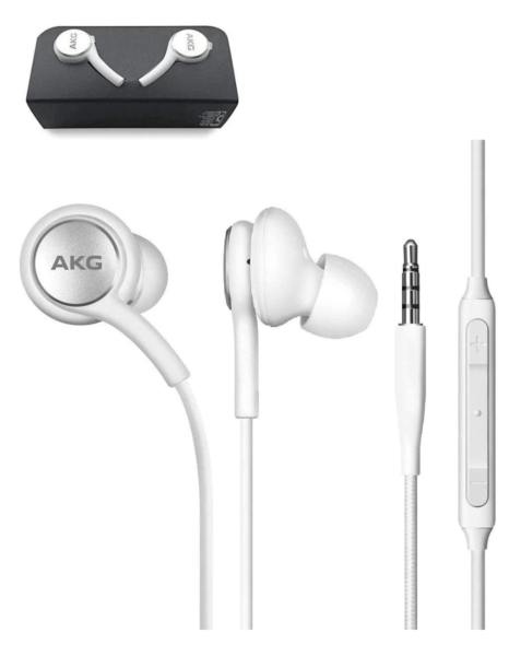 AKG Galaxy S10 Stereo Headphones with Microphone and Volume Buttons (White)