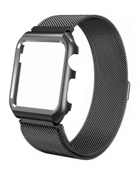 iWatch 41MM One Piece Milanese Stainless Steel Band - BLACK