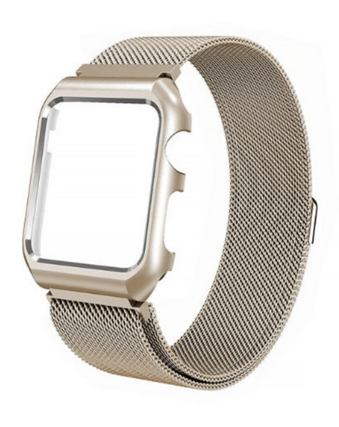 iWatch 41MM One Piece Milanese Stainless Steel Band - GOLD