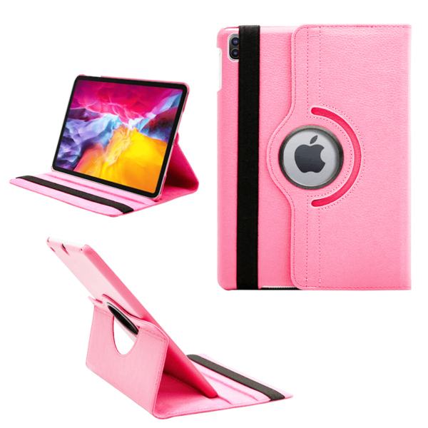 iPad Pro 12.9 (3rd / 4th / 5th) 360 Degree Rotating Leather Swivel Stand Case - LIGHT PINK