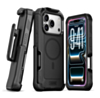 xBase by PowerPeak - MagSafe Heavy Duty Case with Belt Clip - (BLACK) for iPhone 17 Pro Max (Only Ground Shipping)