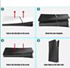 Faceplate Cover (BLACK) (4 Piece Set) for PlayStation 5 Slim Digital Edition (NO LOGO) (Only Ground Shipping)