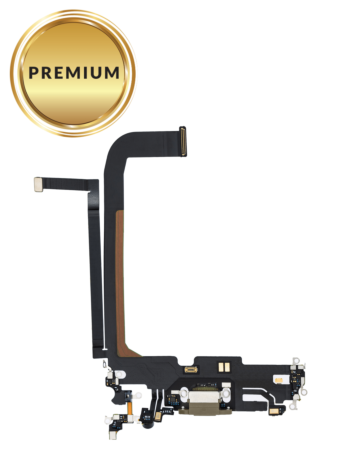 Buy the gold premium charging port flex cable for iPhone 13 Pro Max.

