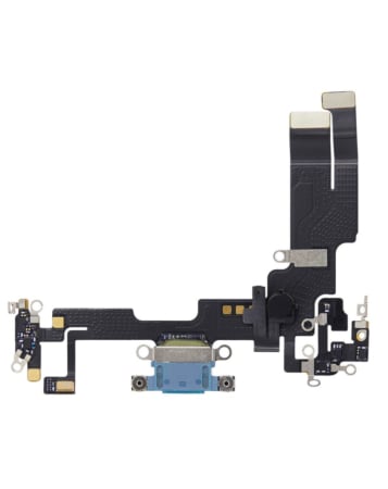Order the blue premium charging port flex cable for iPhone 14.